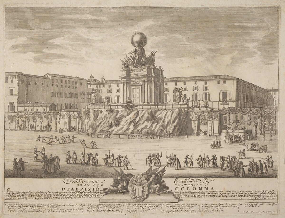The Prima Macchina for the Chinea of 1722: The Temple of Janus by Giovanni Girolamo Frezza after Alessandro Specchi (architect)