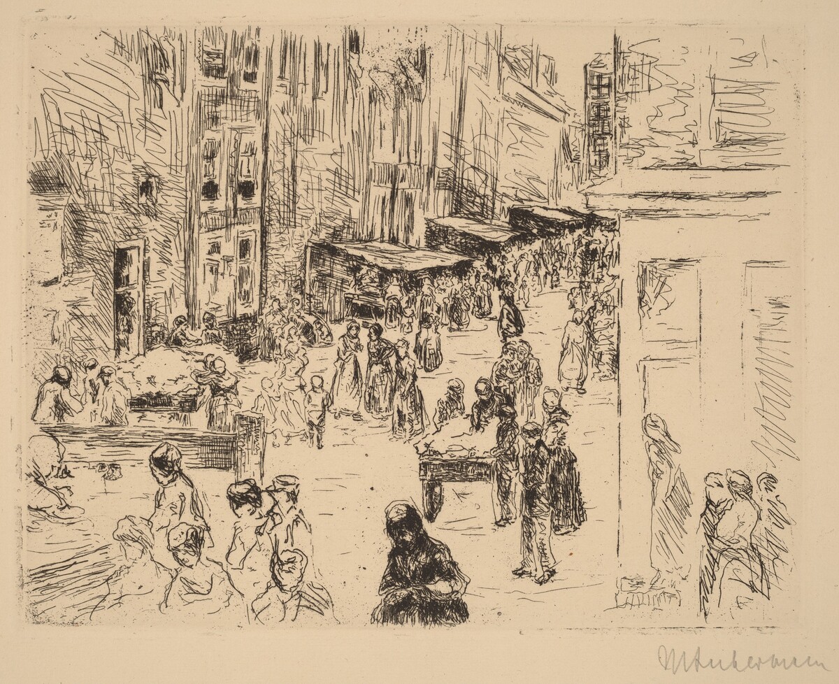 The Jewish Quarter in Amsterdam by Max Liebermann