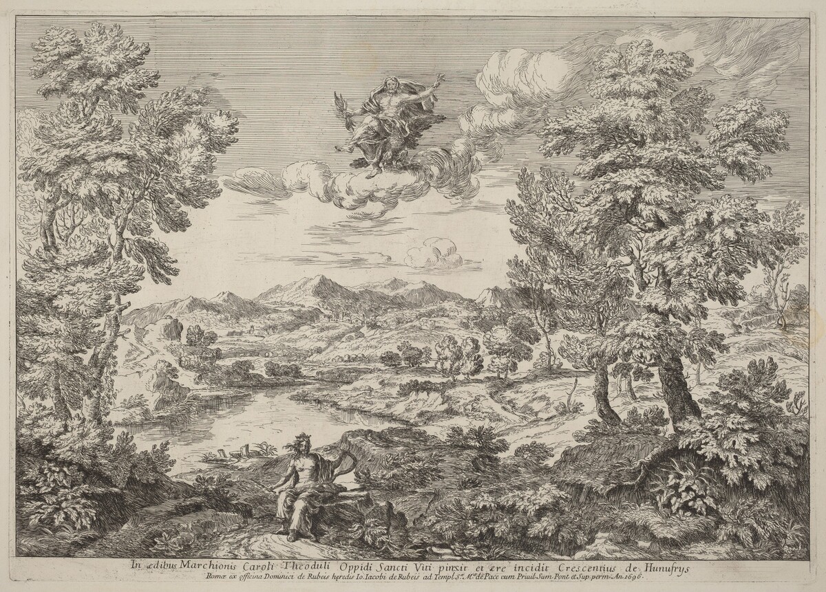 Jupiter in a Landscape by Crescenzio Onofri