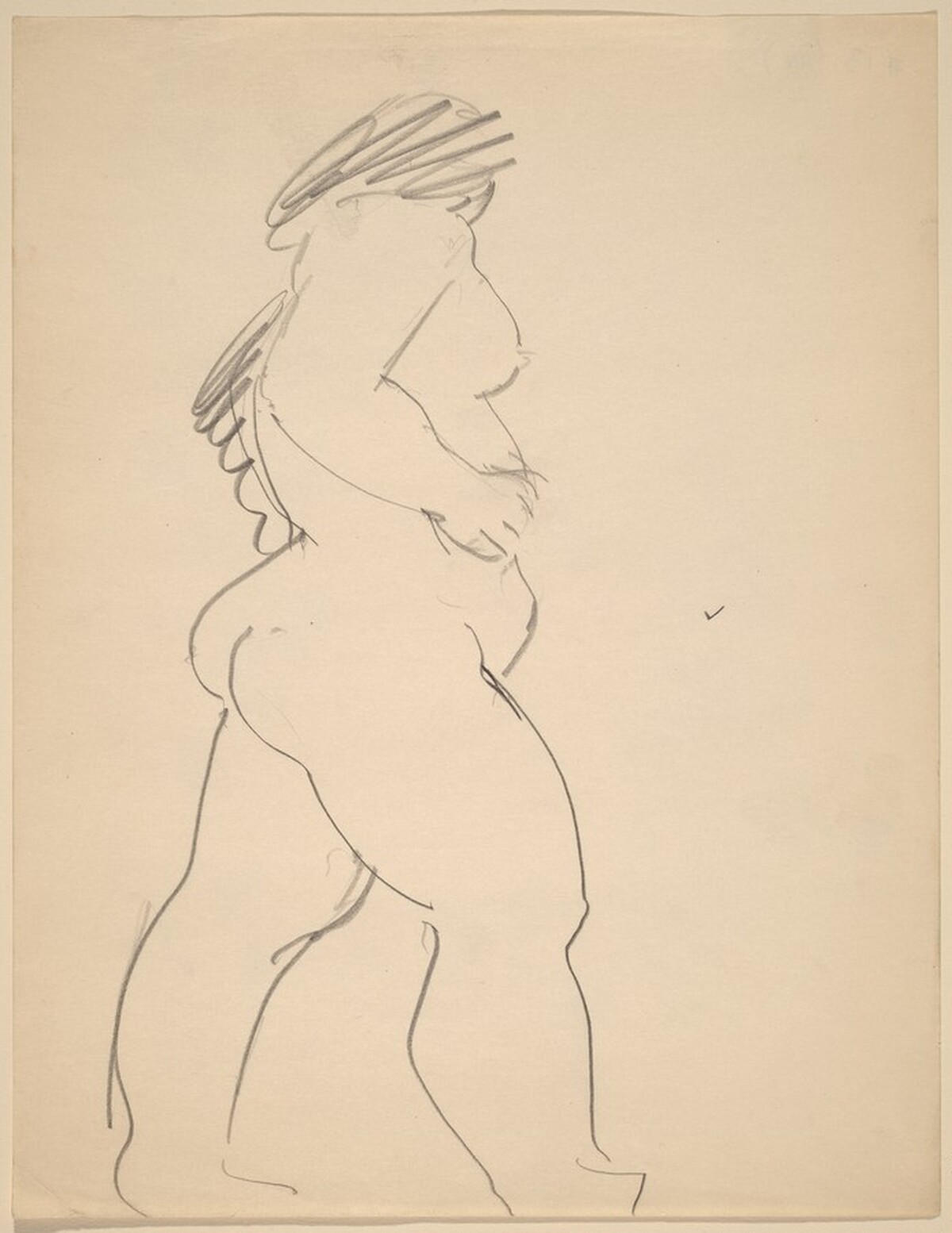 Standing Nude, Side View Facing Right, Head Turned Away by Mark Rothko
