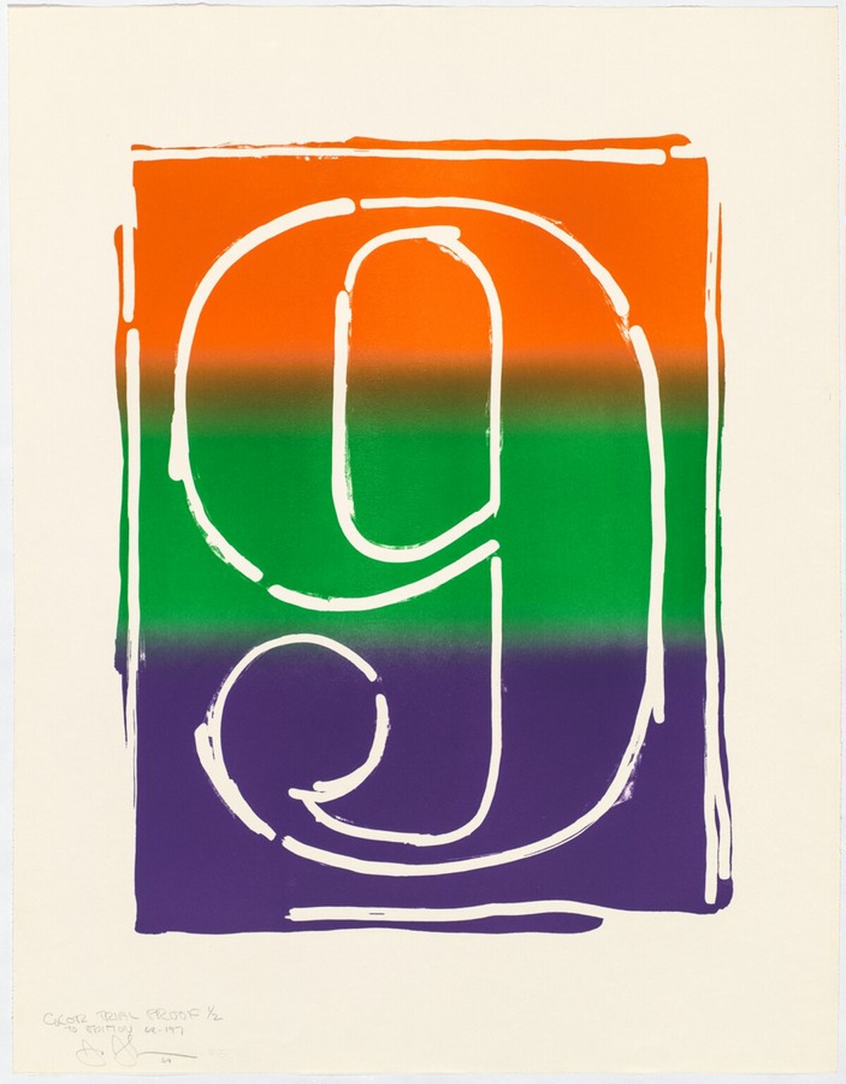 Figure 9 [color trial proof] by Jasper Johns