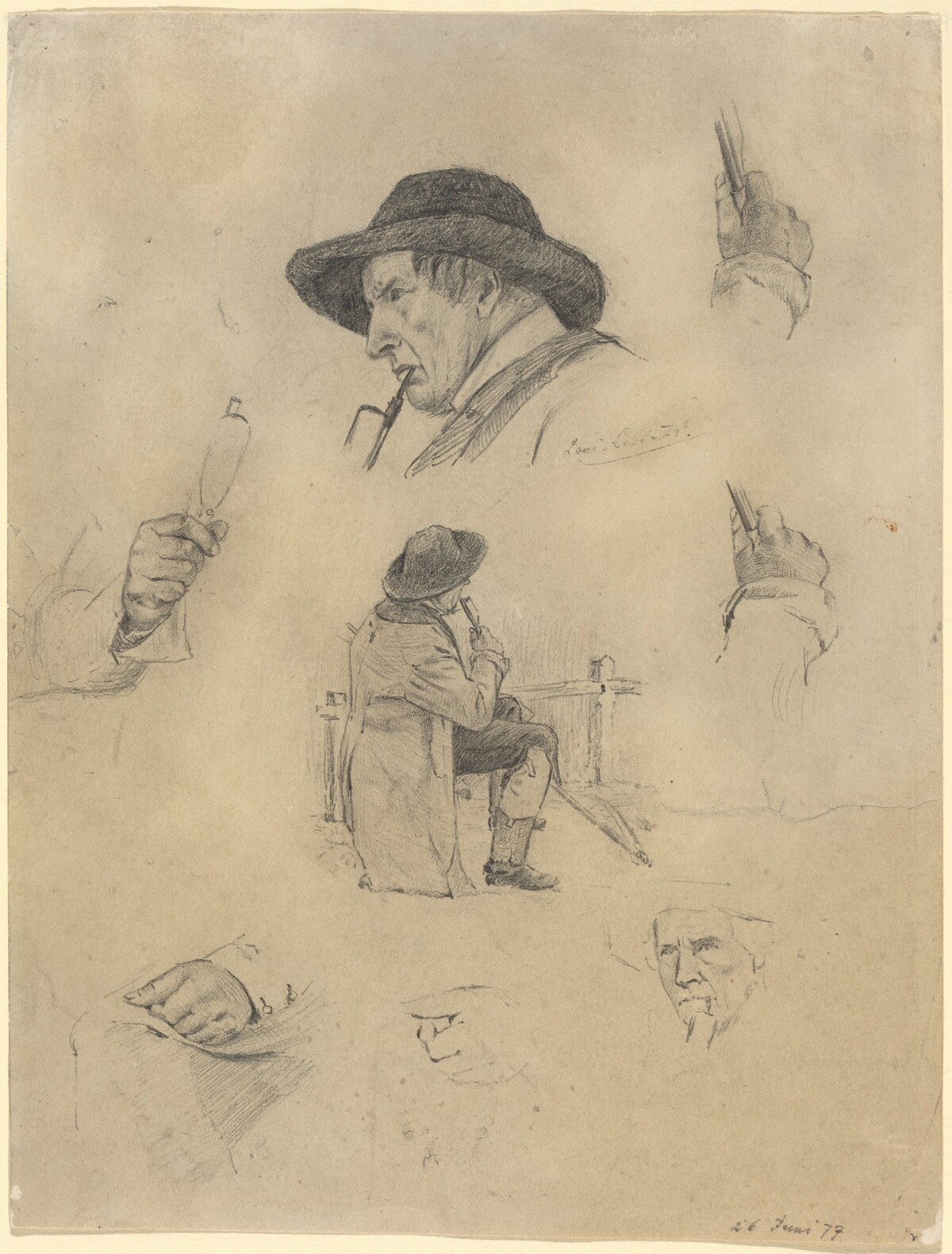 Sheet of Sketches by Lovis Corinth