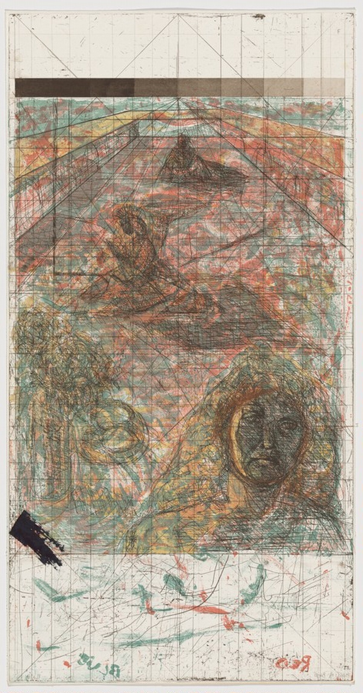 Abstraction, Belief, Desire [working proof 10 for panel C] by Pat Steir