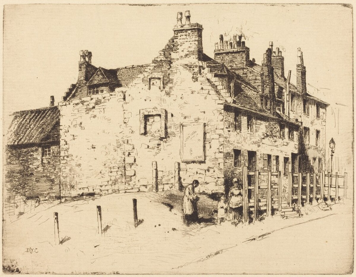 Old Houses on South-Side of Rottenrow (Glasgow) by David Young Cameron