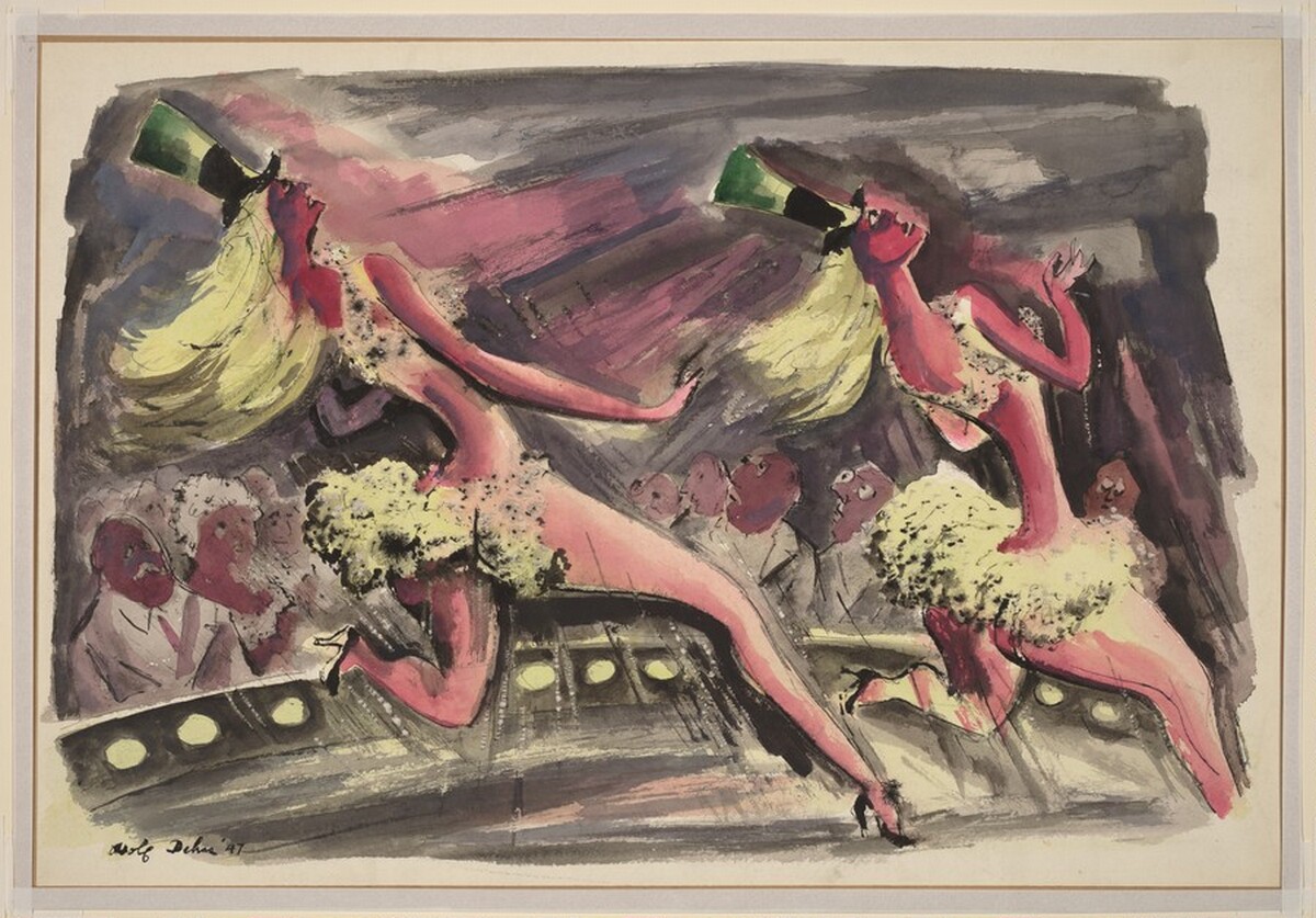 Top Hatted Girls by Adolf Arthur Dehn