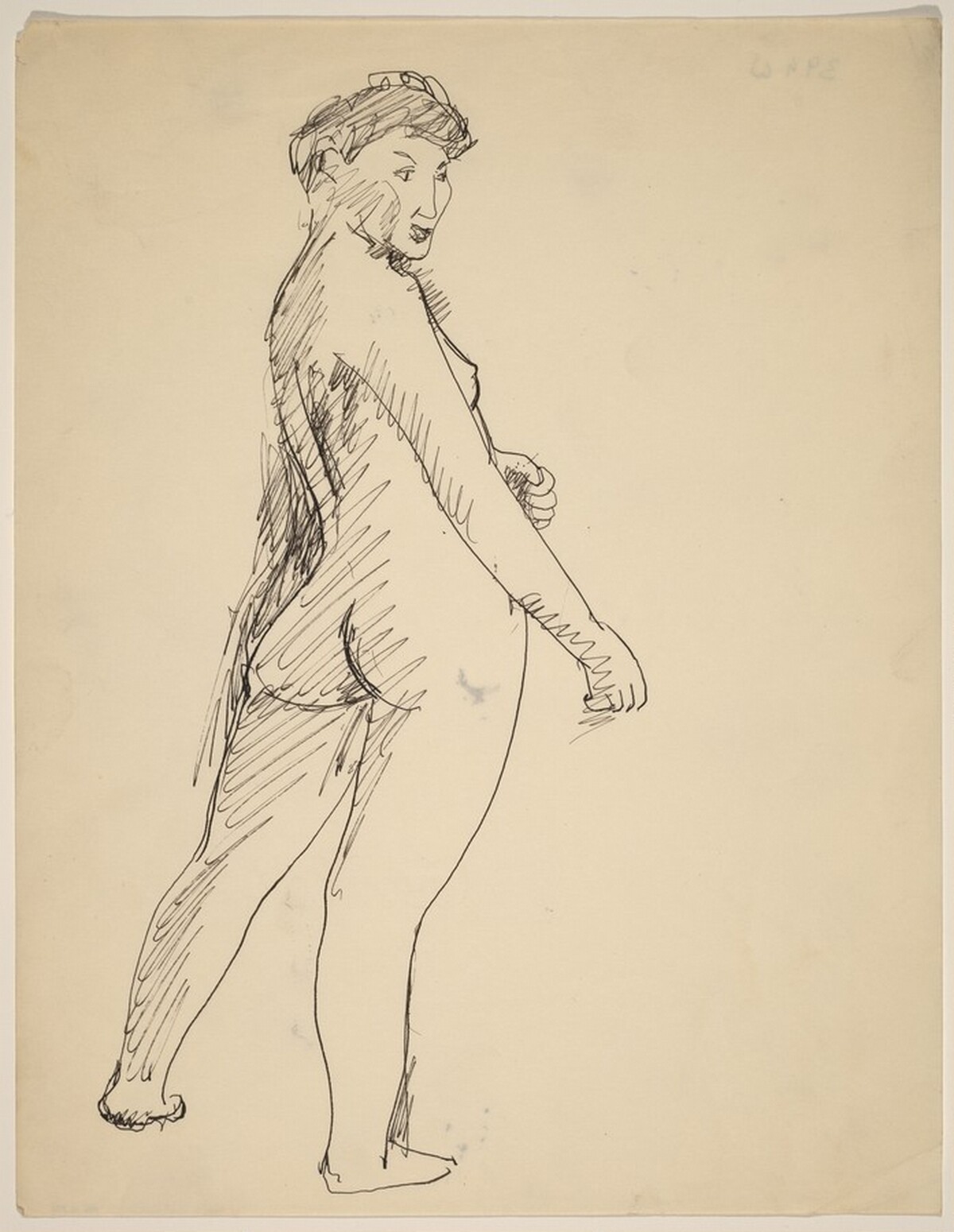 Standing Nude, Three-quarter View from the Back, Right Arm Extended by Mark Rothko