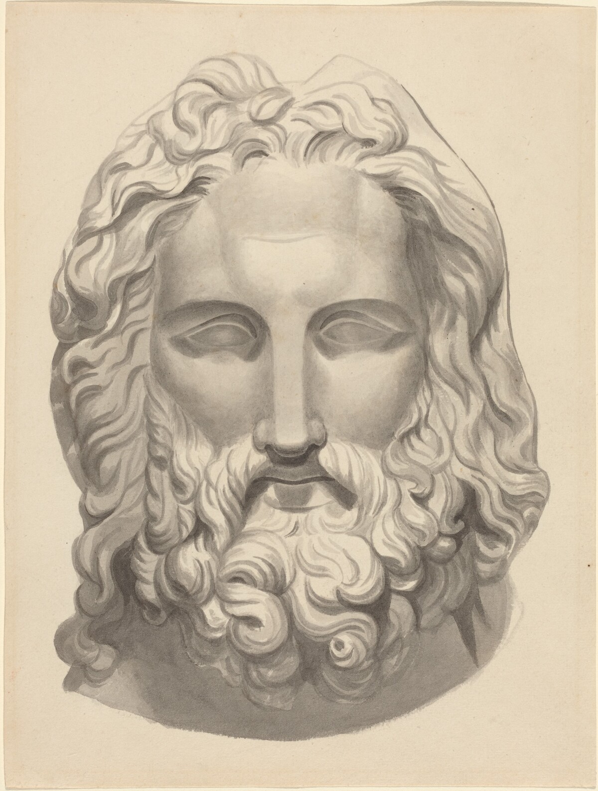 Antique Bearded Head by John Flaxman