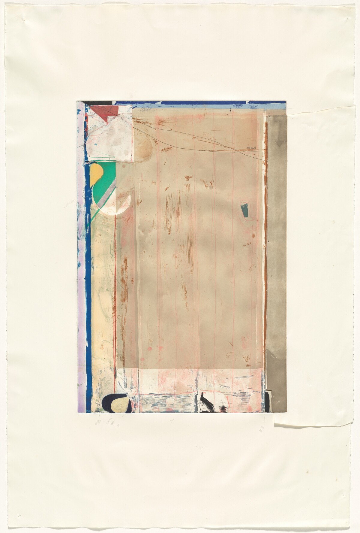 Touched Red [working proof 10] by Richard Diebenkorn