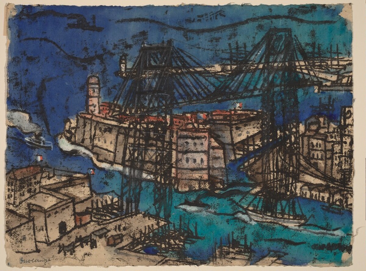 Harbor Entrance at Marseille by Otto Lange