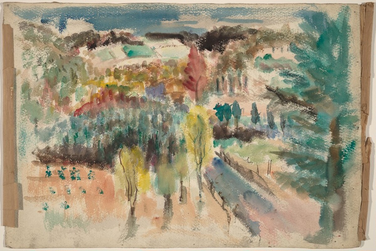 Landscape with Trees and Hills [recto] by Mark Rothko