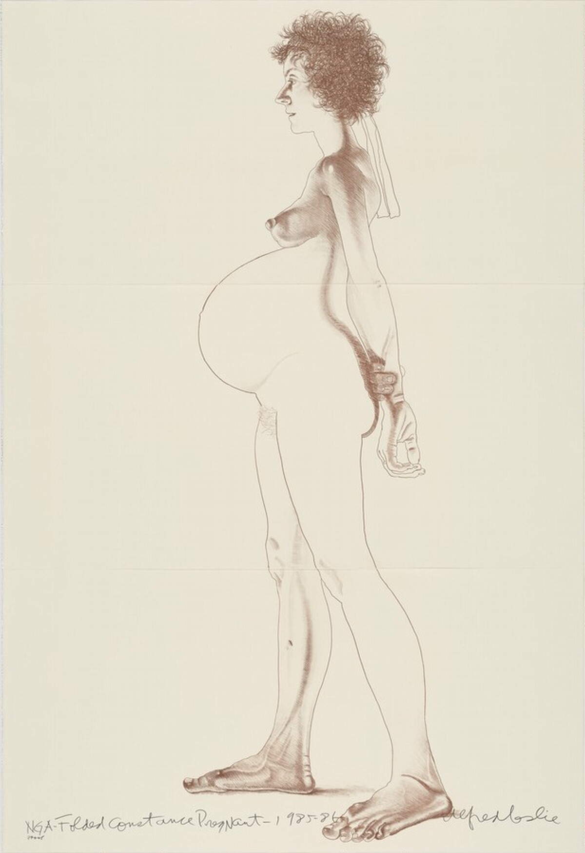 Folded Constance Pregnant by Alfred Leslie