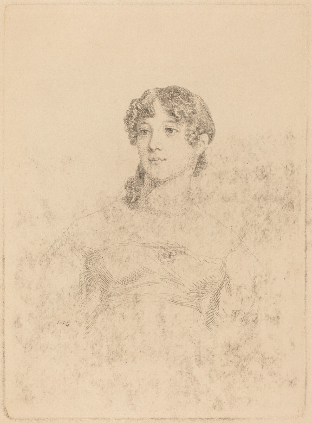 Lady Maria Hooker When Miss Turner at Age Seventeen by Mary Dawson Turner, after Thomas Phillips