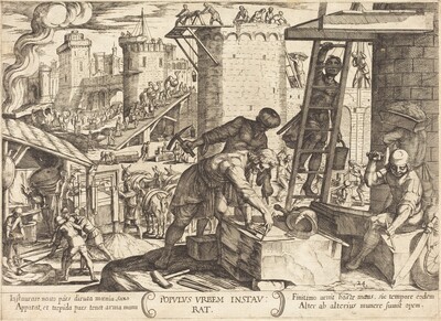 The Israelites Rebuilding the Walls of Jerusalem