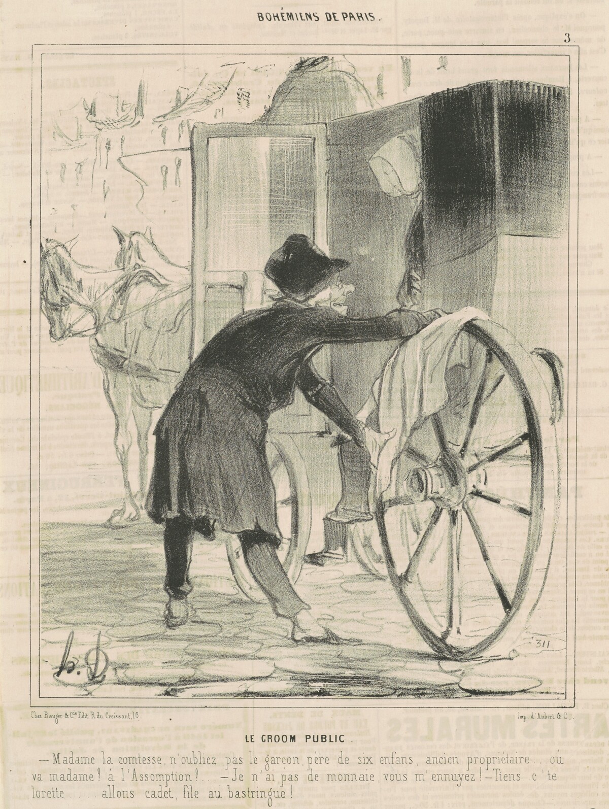Le groom public by Honoré Daumier
