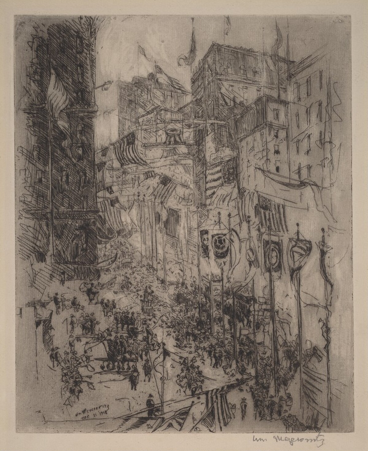 November 11, 1918  - Fifth Avenue by William Meyerowitz