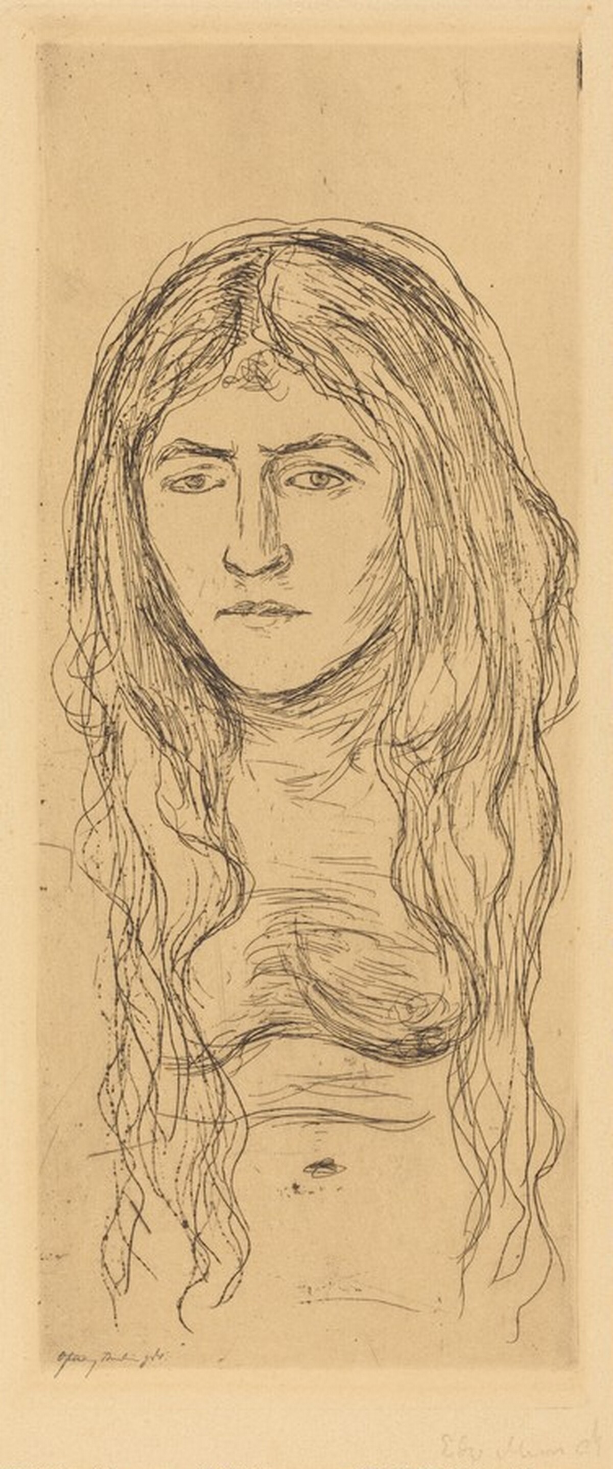 Woman with Long Hair by Edvard Munch