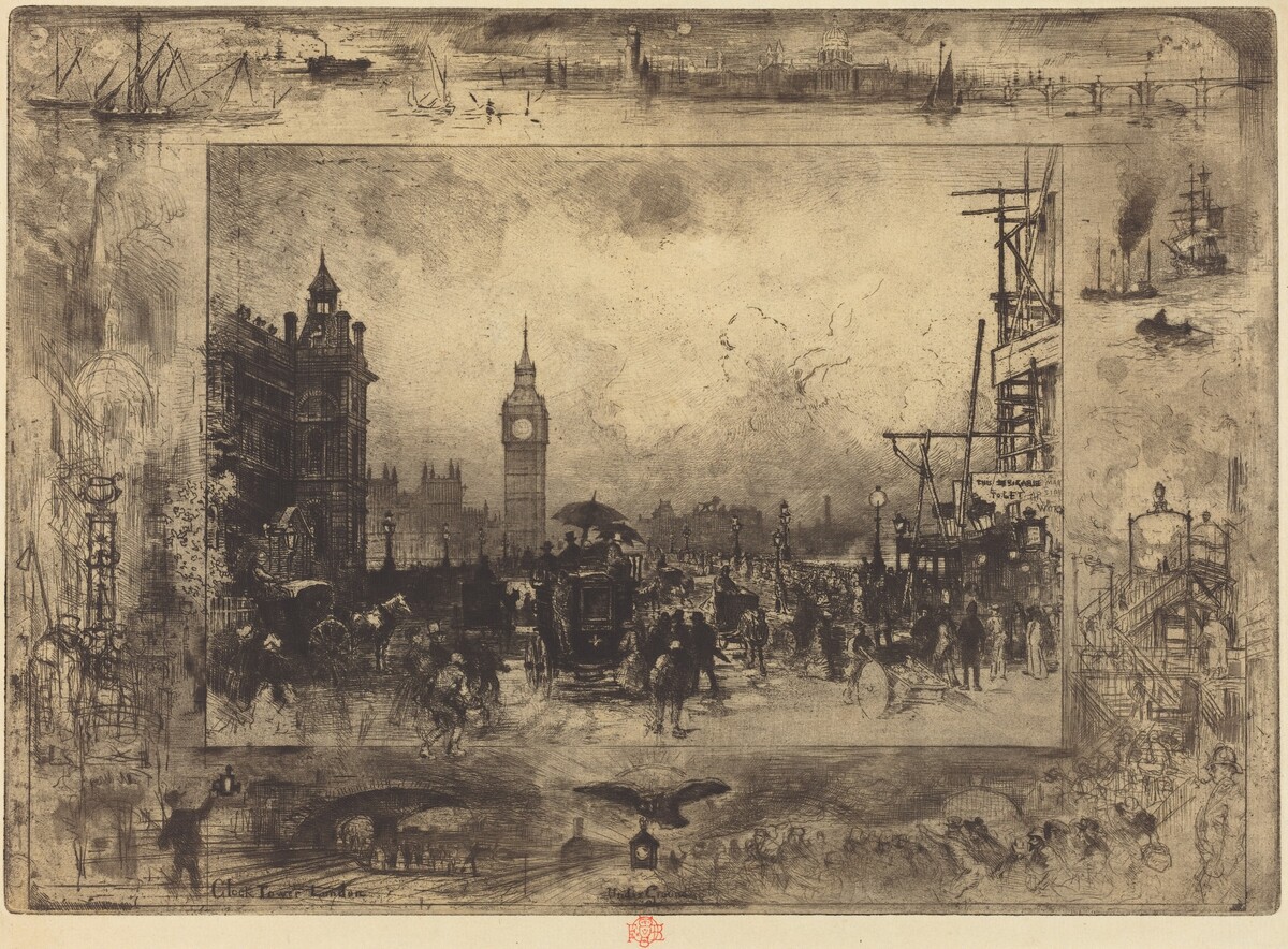 Westminster Bridge by Félix-Hilaire Buhot