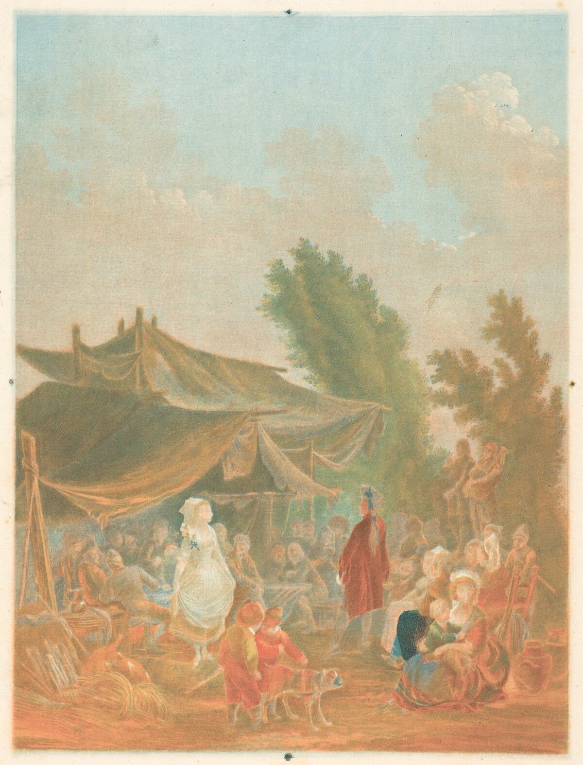 Noce de Village (Village Wedding) by Charles-Melchior Descourtis after Nicolas Antoine Taunay