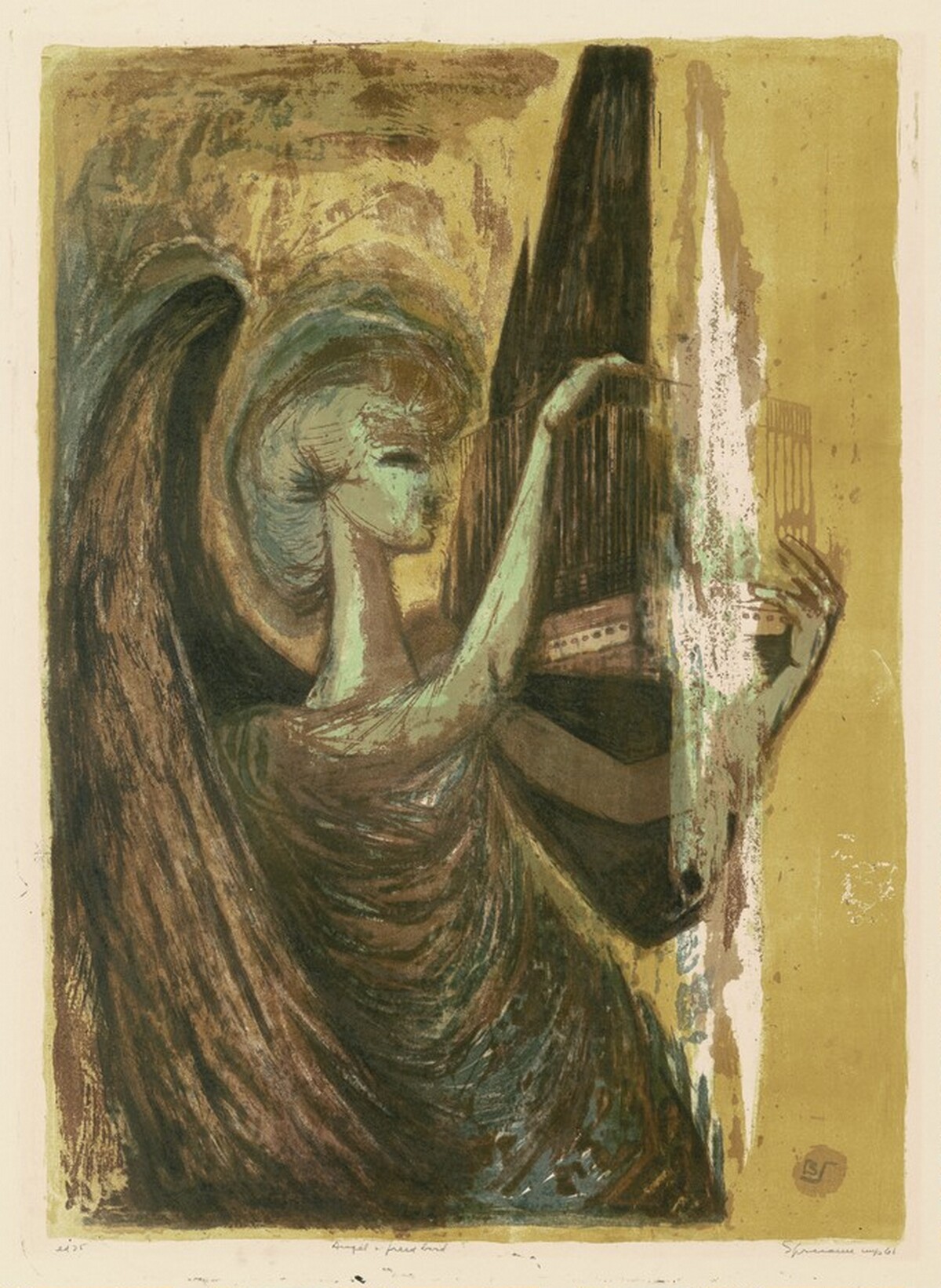 Angel with Freed Bird by Benton Murdoch Spruance