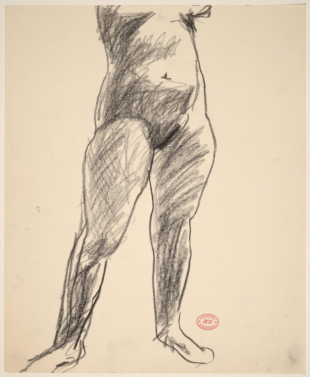 Untitled [torso and legs of a standing female nude] by Richard Diebenkorn