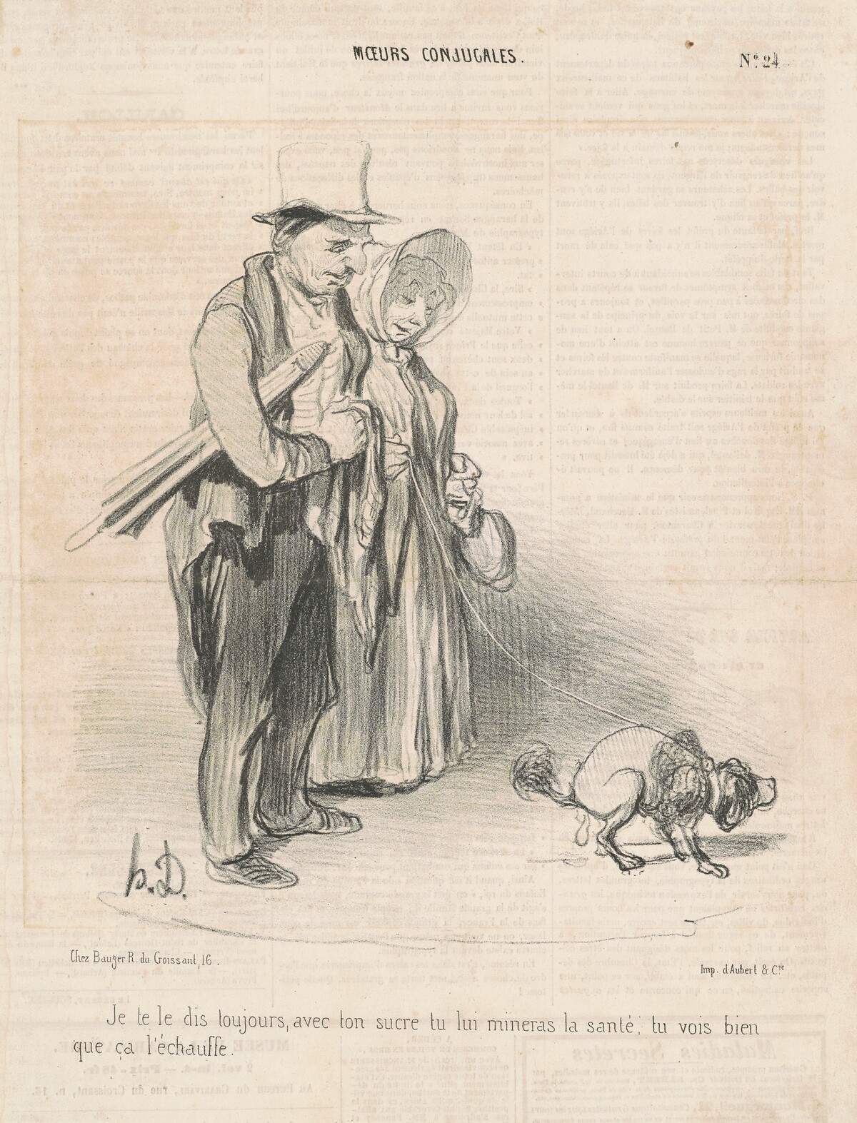 Je te le dis toujours, avec ton sucre... by Honoré Daumier