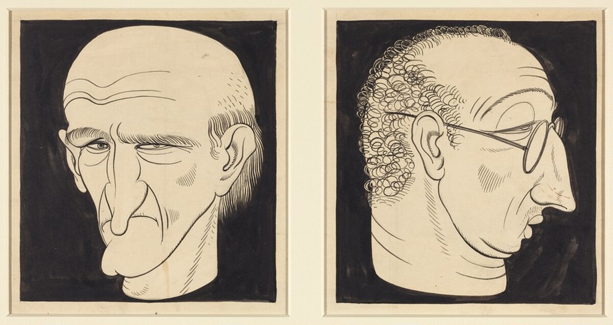 Two Caricatures by Rockwell Kent