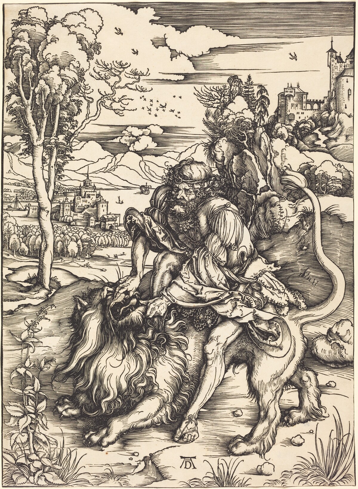 Samson Fighting with the Lion by Albrecht Dürer