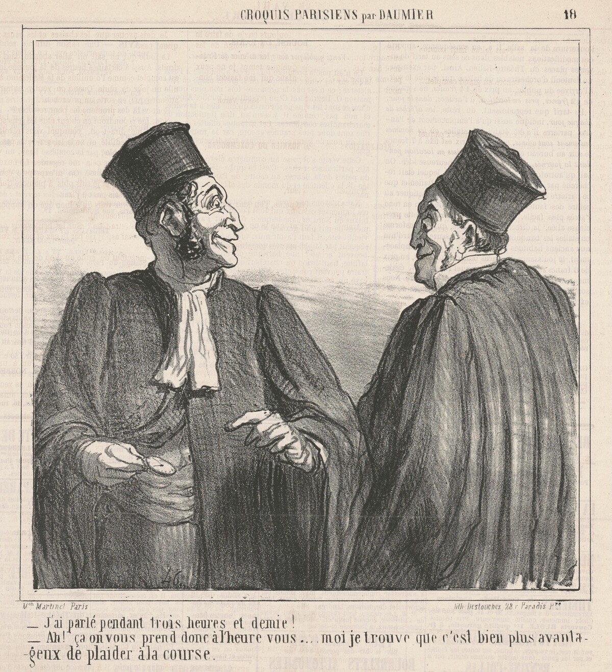 J'ai parlé ... trois heures et demie! by Honoré Daumier