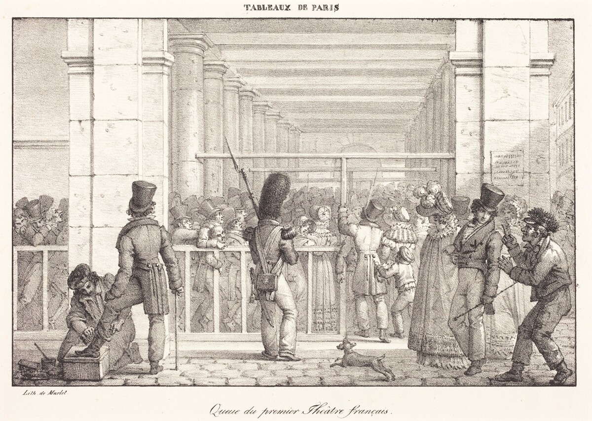 Queue du premier Theâtre français by Jean Henri Marlet