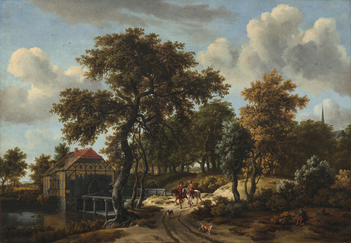 The Travelers by Meindert Hobbema