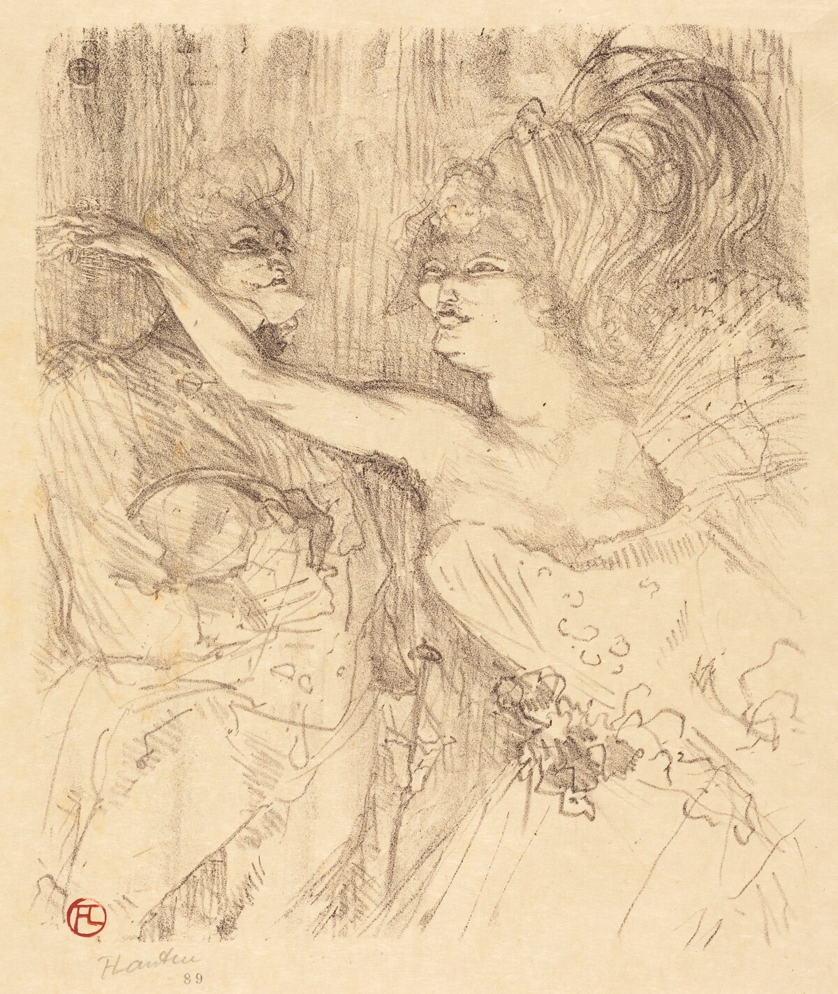 Guy and Mealy in "Paris qui marche" (Guy et Mealy dans "Paris qui marche") by Henri de Toulouse-Lautrec
