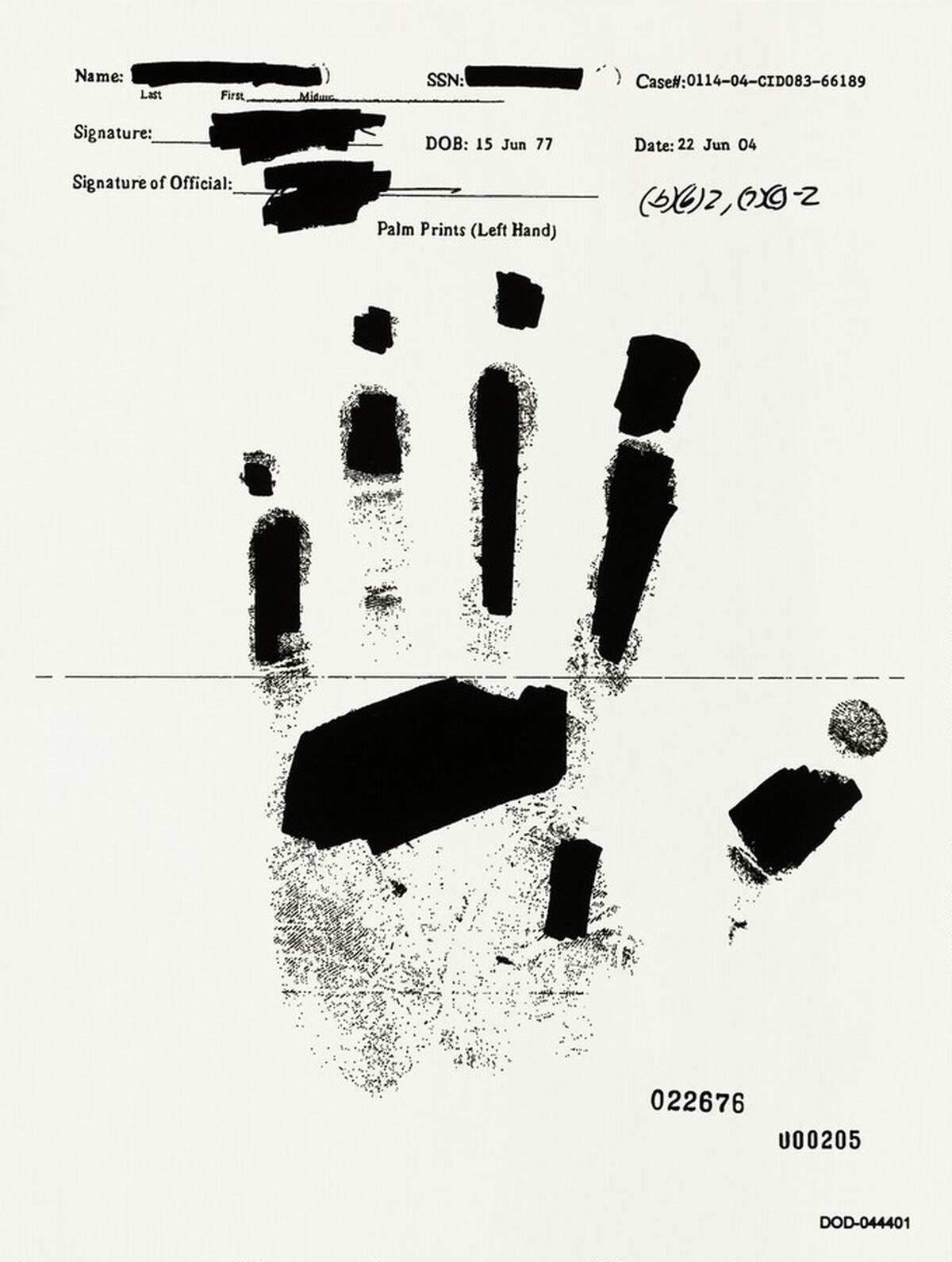 Left Hand DOD-044401 by Jenny Holzer