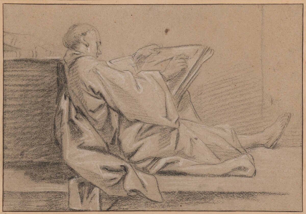 A Man Drawing by Jean-Baptiste Deshays