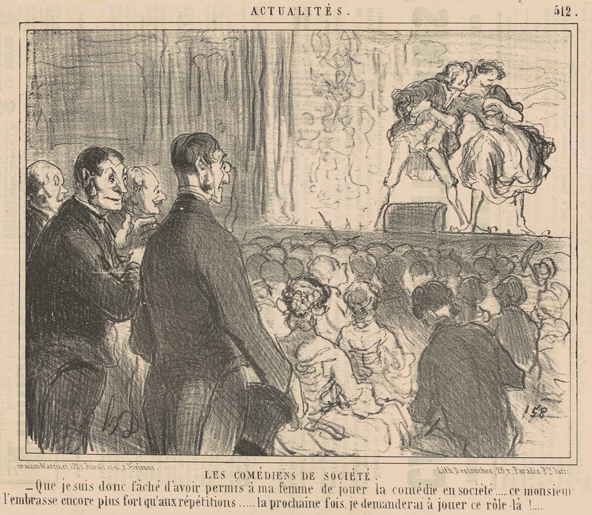 Les comédiens de société by Honoré Daumier