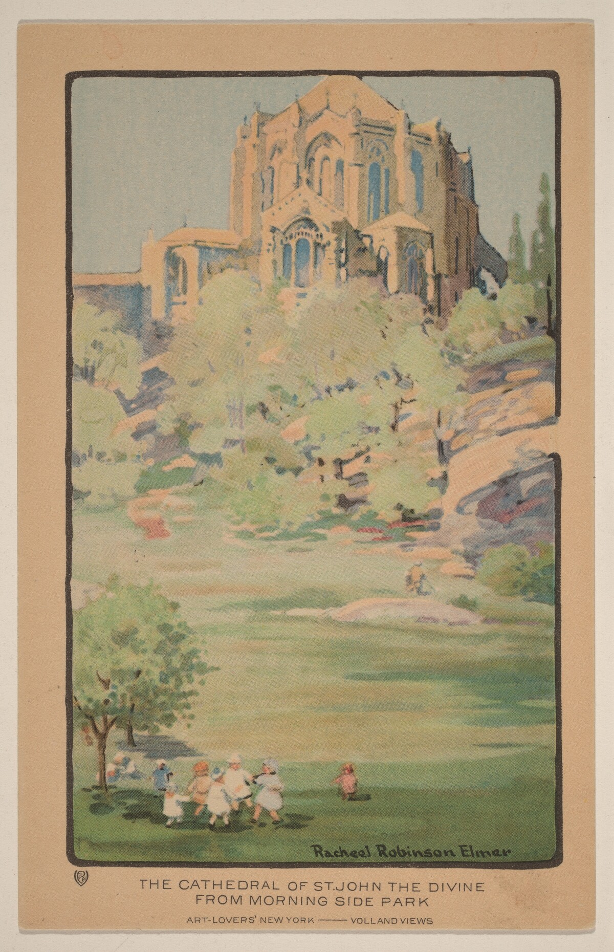 The Cathedral of St. John the Divine from Morningside Park by Rachael Robinson Elmer