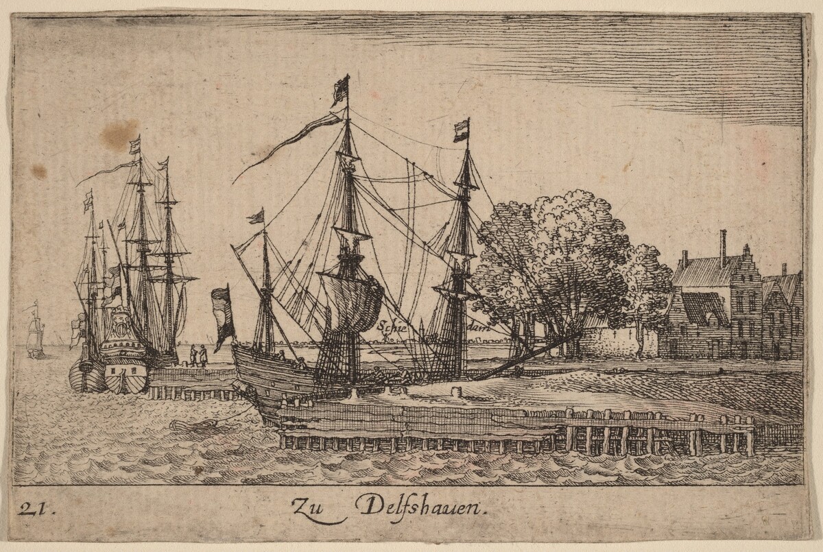 Delfshaven by Wenceslaus Hollar