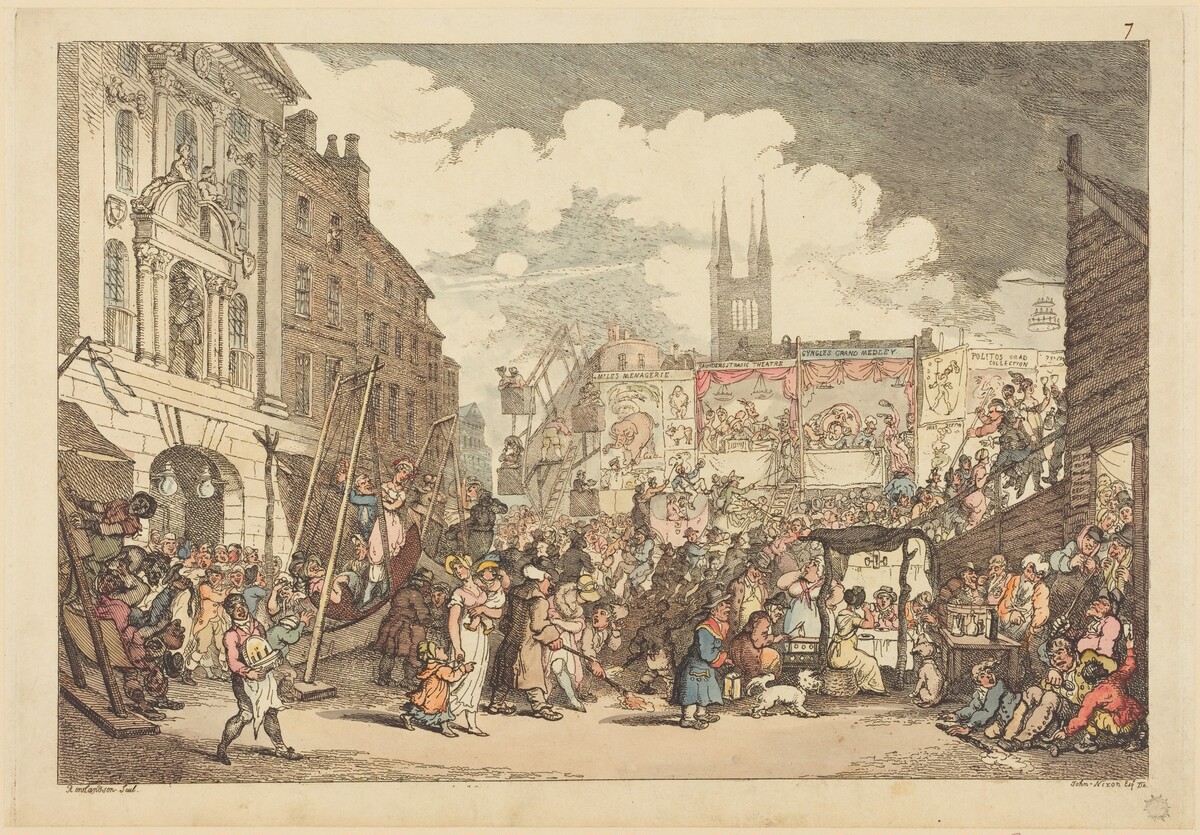 Bartholomew Fair by Thomas Rowlandson, after John Nixon