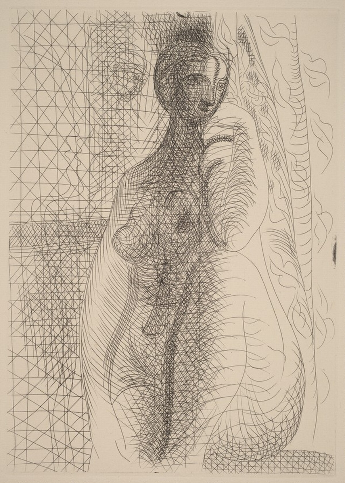 Nude with Her Knee Raised (Femme nue à la jambe pliée) by Pablo Picasso