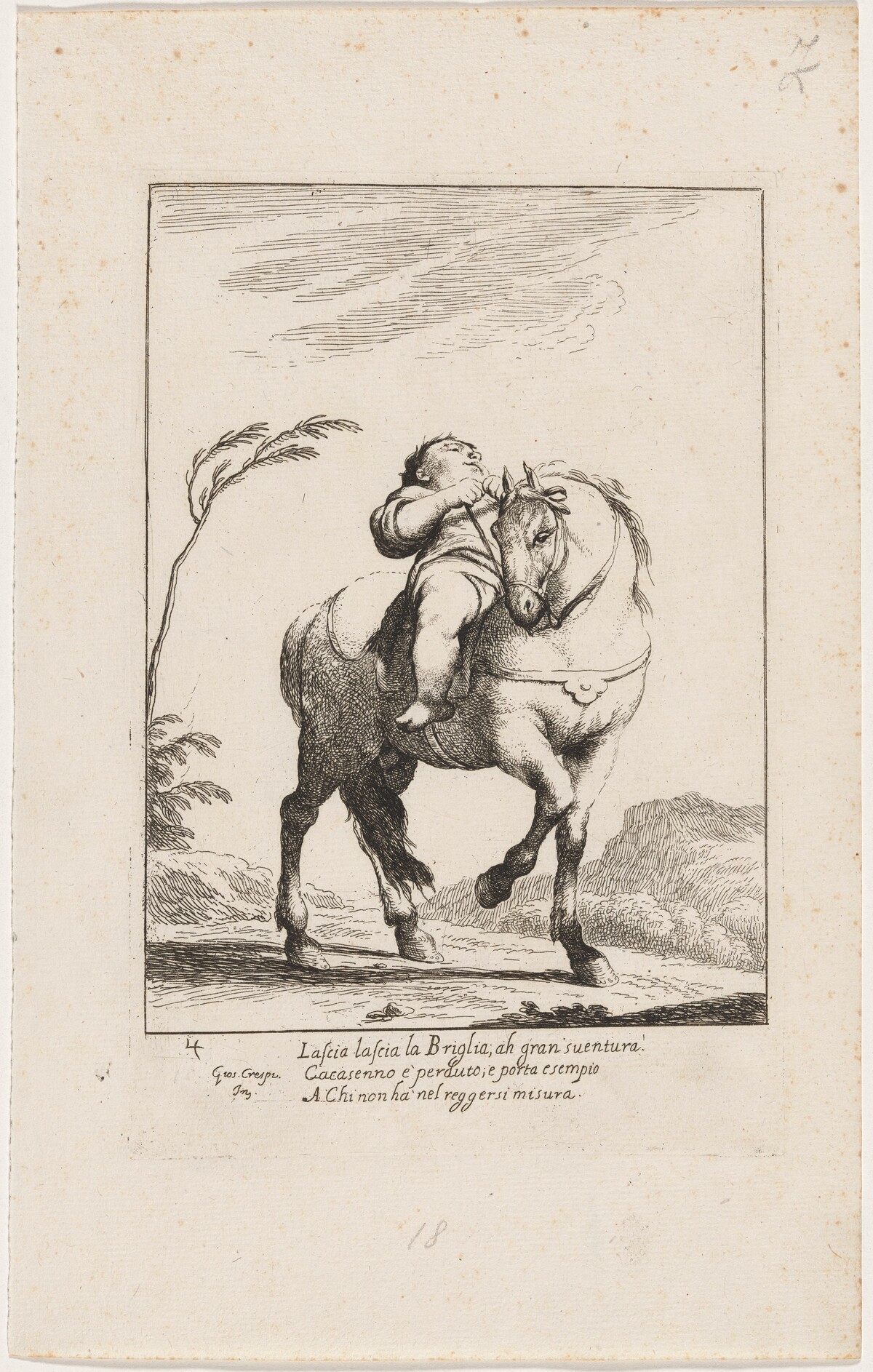 Cacasenno on Horseback by Giuseppe Maria Crespi and Ludovico Mattioli