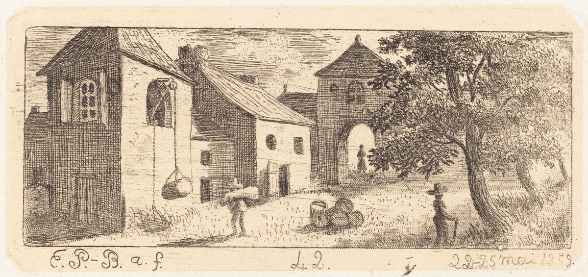 The Farmyard by Emmanuel Phélippes-Beaulieu