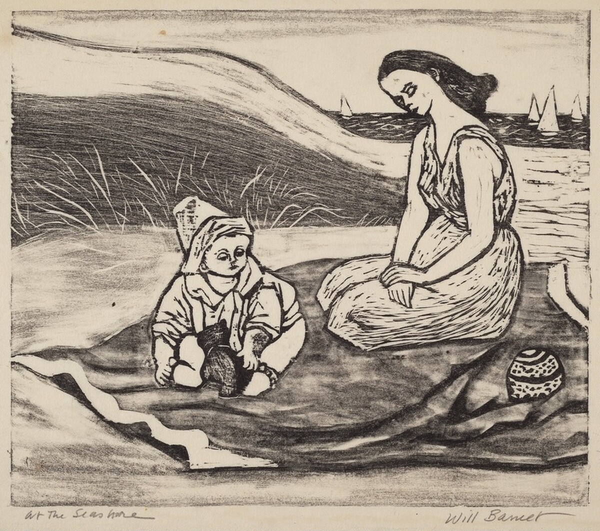 At the Seashore by Will Barnet