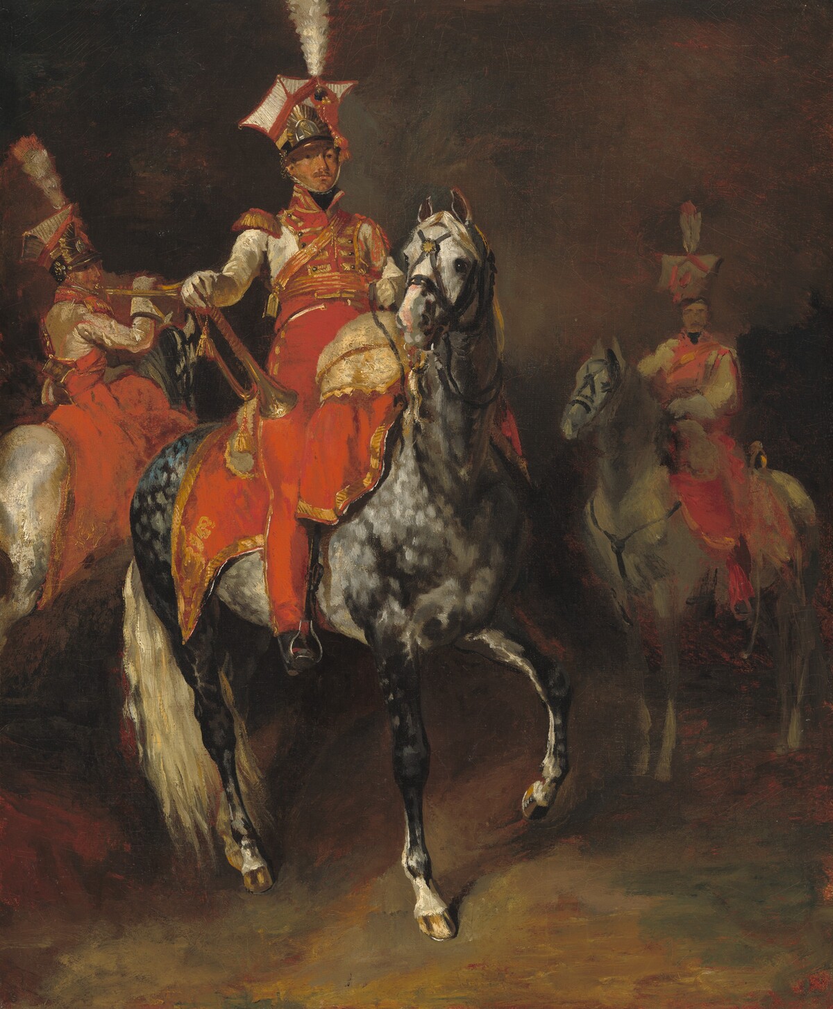Mounted Trumpeters of Napoleon's Imperial Guard by Théodore Gericault