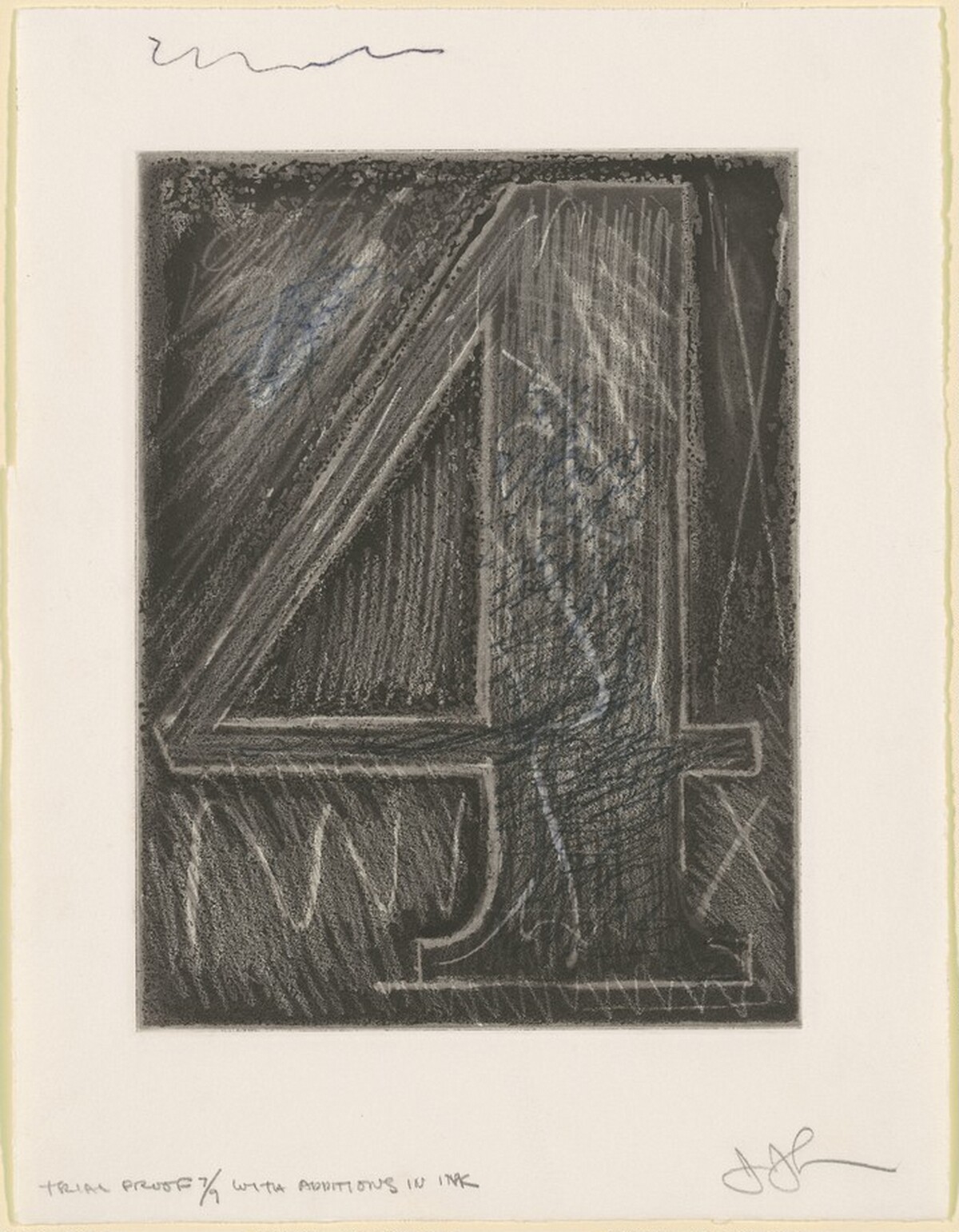 Figure 4 [trial proof 7] by Jasper Johns