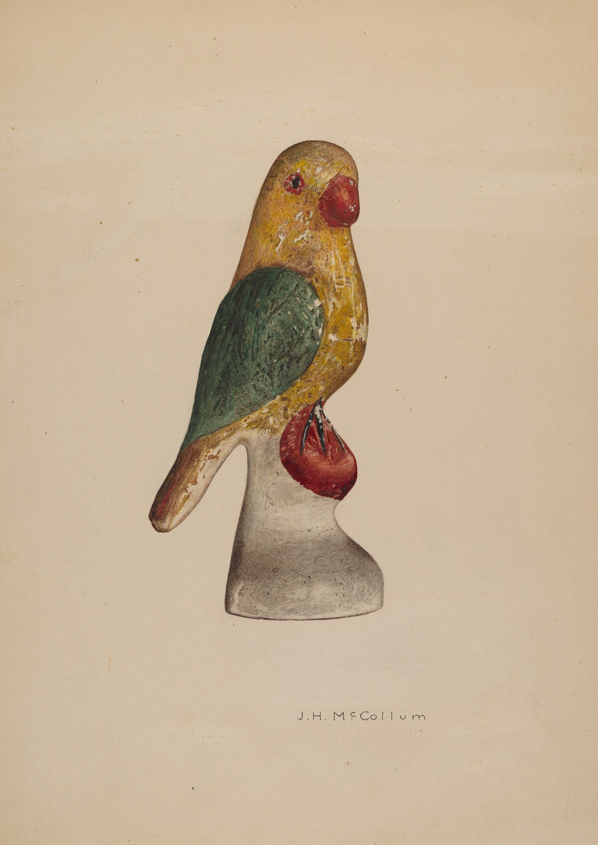 Chalkware Bird by J. Herman McCollum