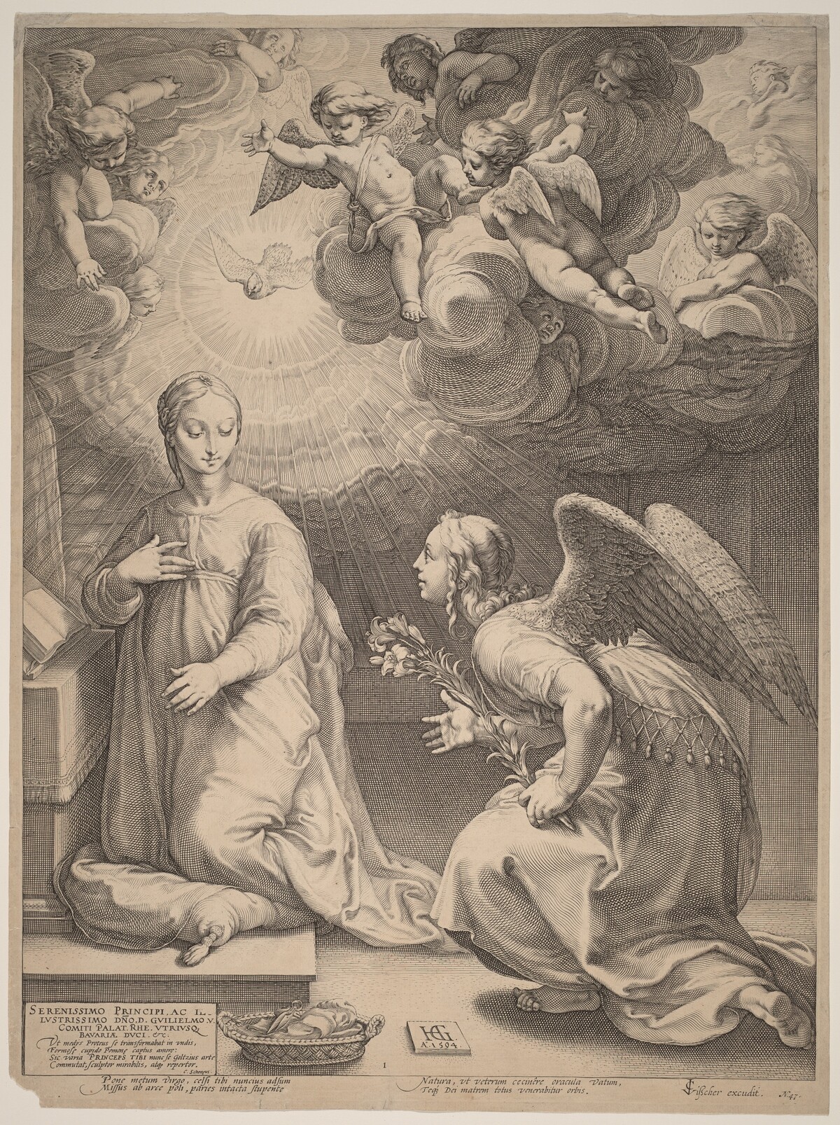 The Annunciation by Hendrik Goltzius