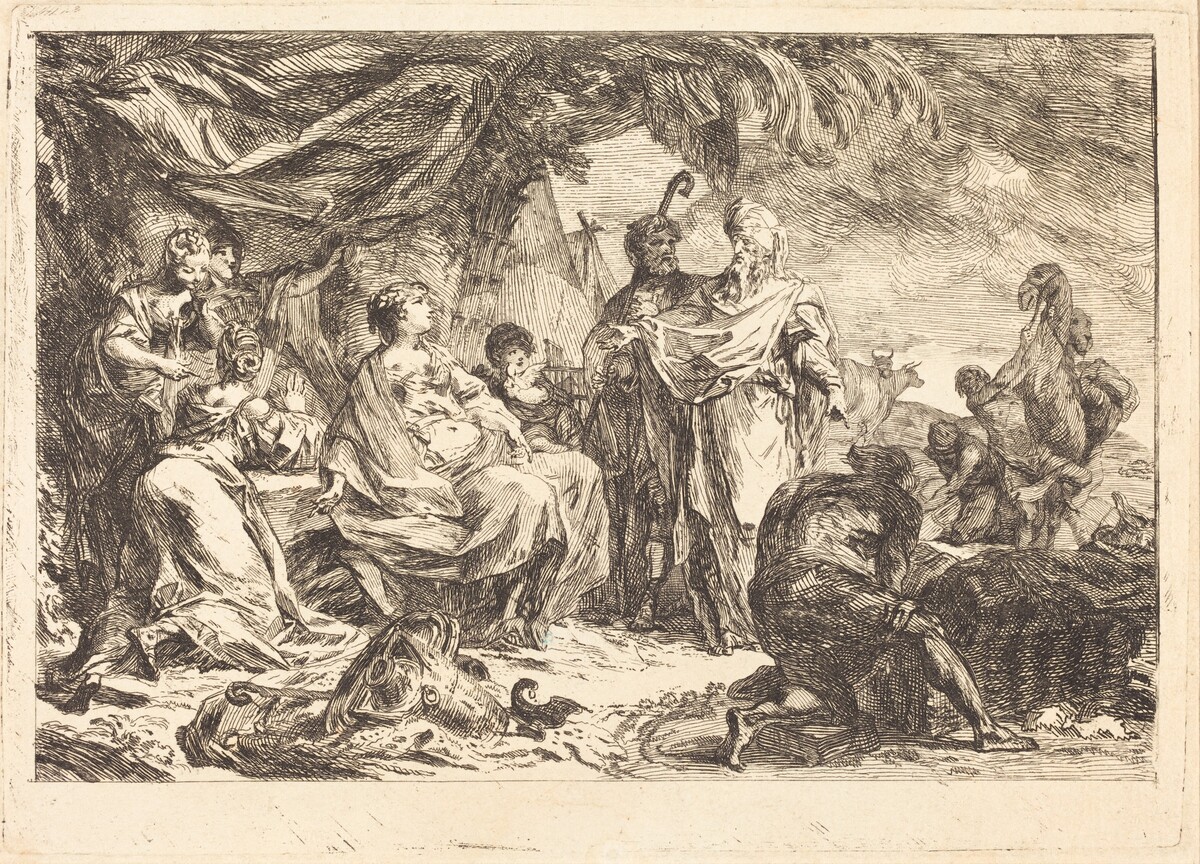 Laban Searching for his Household Gods (Laban chercant des dieux) by Gabriel Jacques de Saint-Aubin