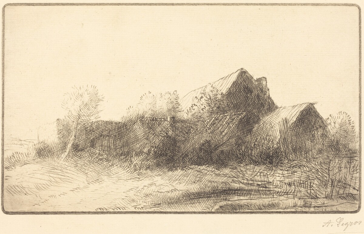Farm (Une ferme) by Alphonse Legros