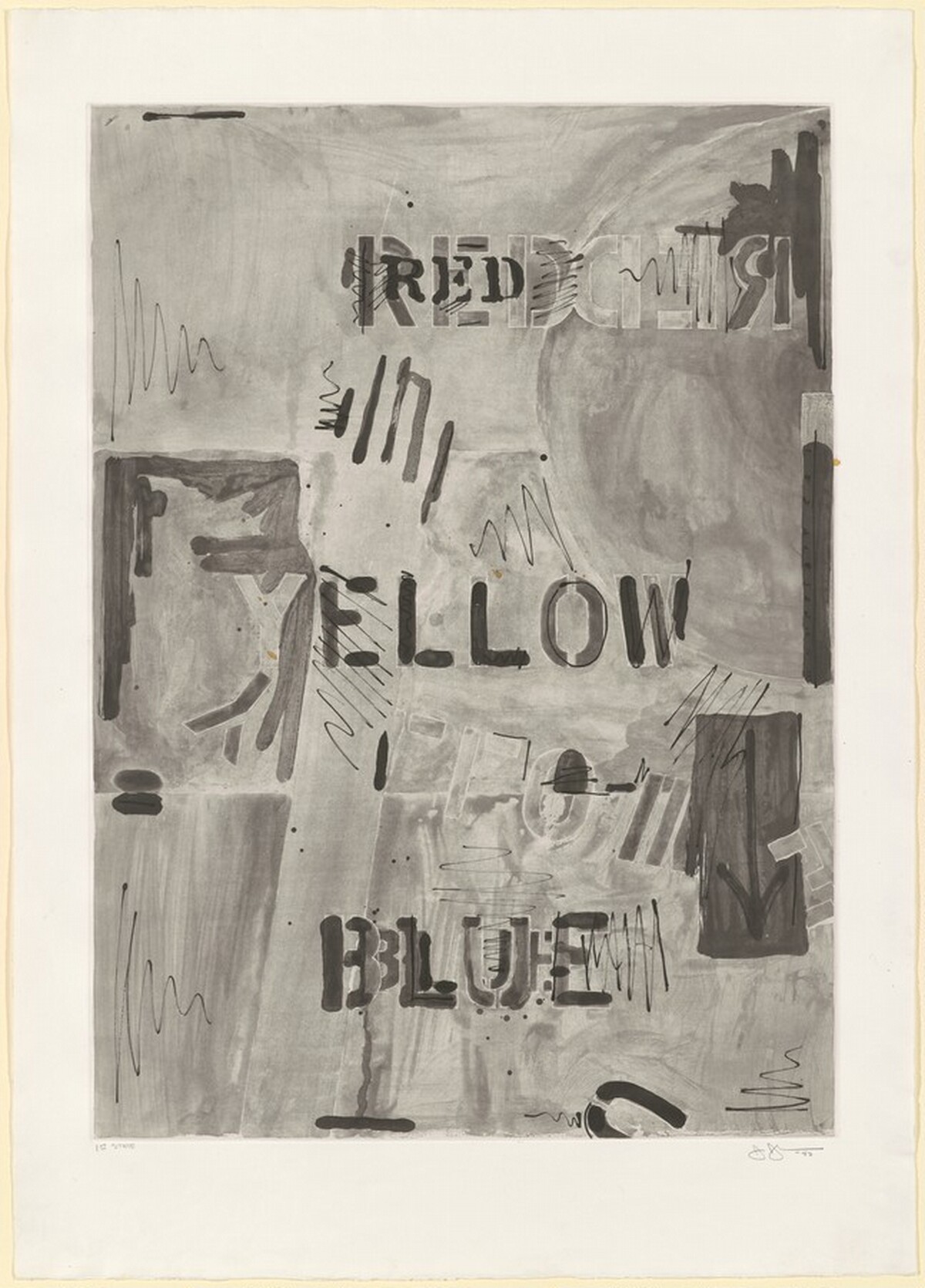 Untitled (Blue) [state proof of 1st state] by Jasper Johns