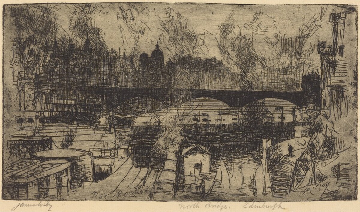 North Bridge, Edinburgh by James McBey
