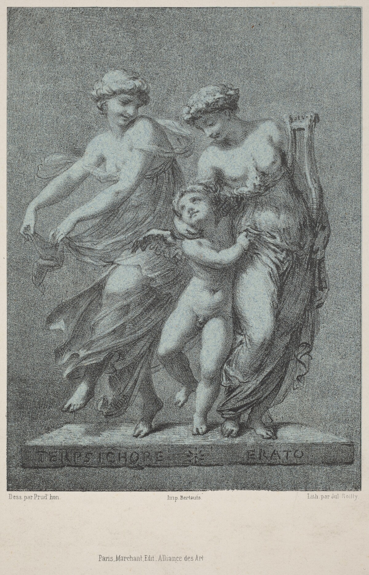 Apollo and the Muses by Jules Boilly after Pierre Paul Prud'hon